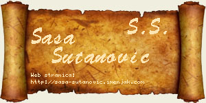 Saša Šutanović vizit kartica